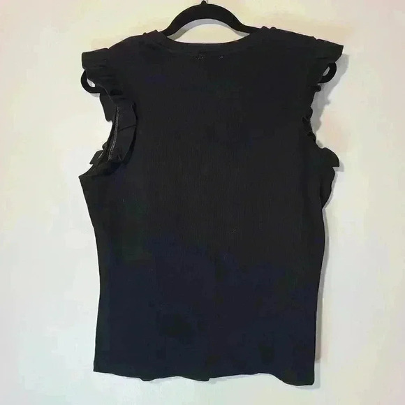 Gemma and Jane NWT Black Riffle Sleeveless Top Sweater XL - Picture 4 of 5